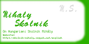 mihaly skolnik business card